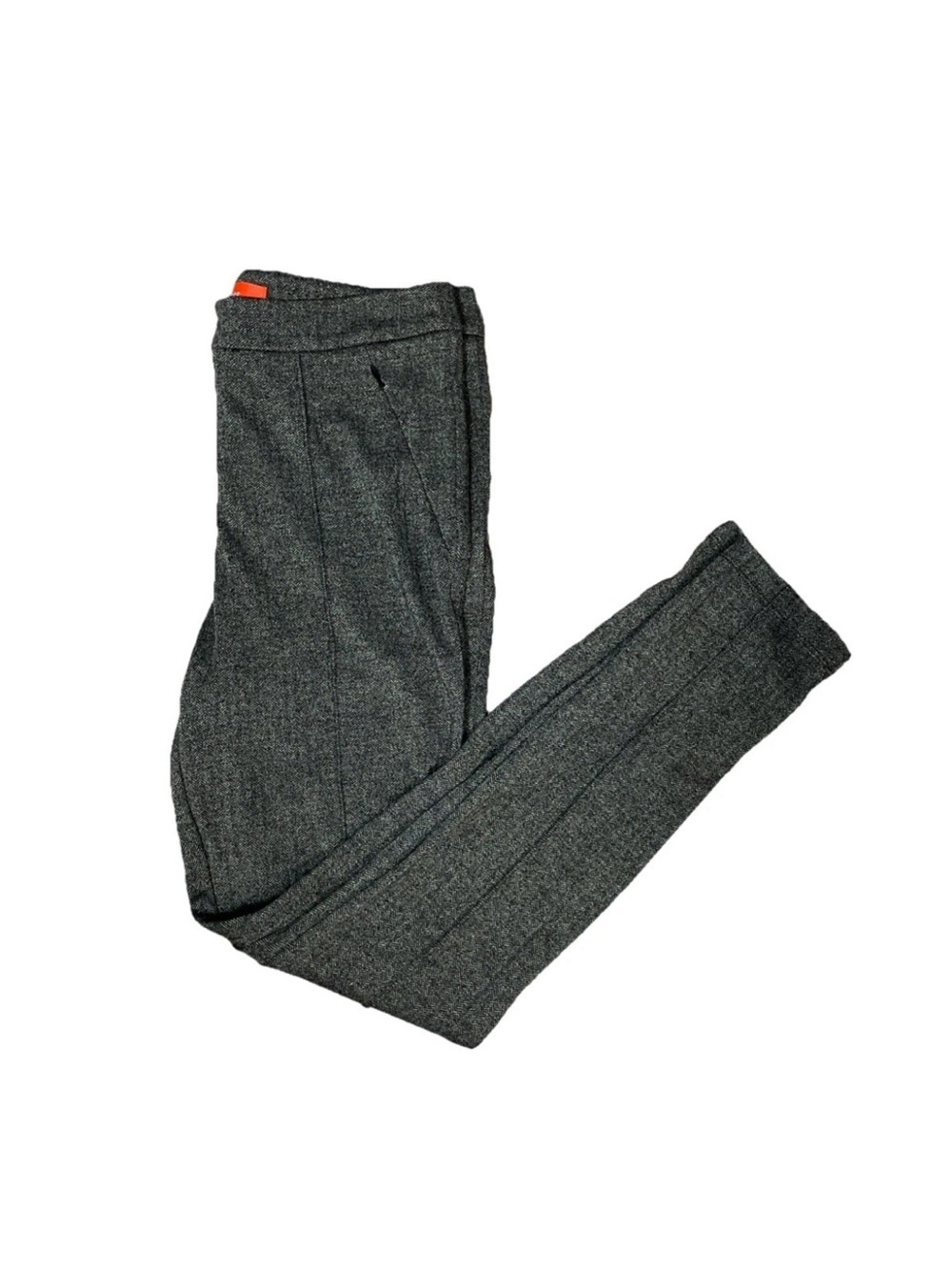 Anthropologie Cartonnier Ankle Pants Dark Gray Size 8 Herringbone Pattern Office